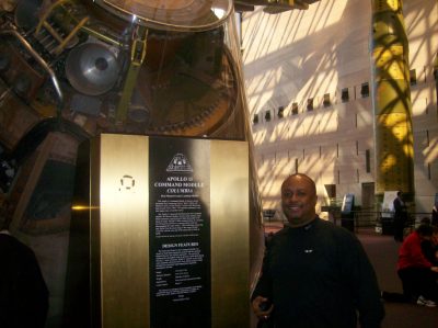 Standing Next to Apollo II  Command Module